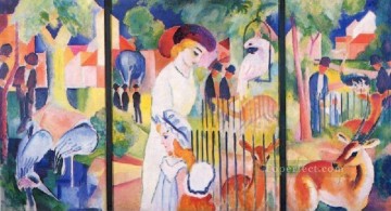 Expressionism Painting - A Zoo logical Garden Expressionist